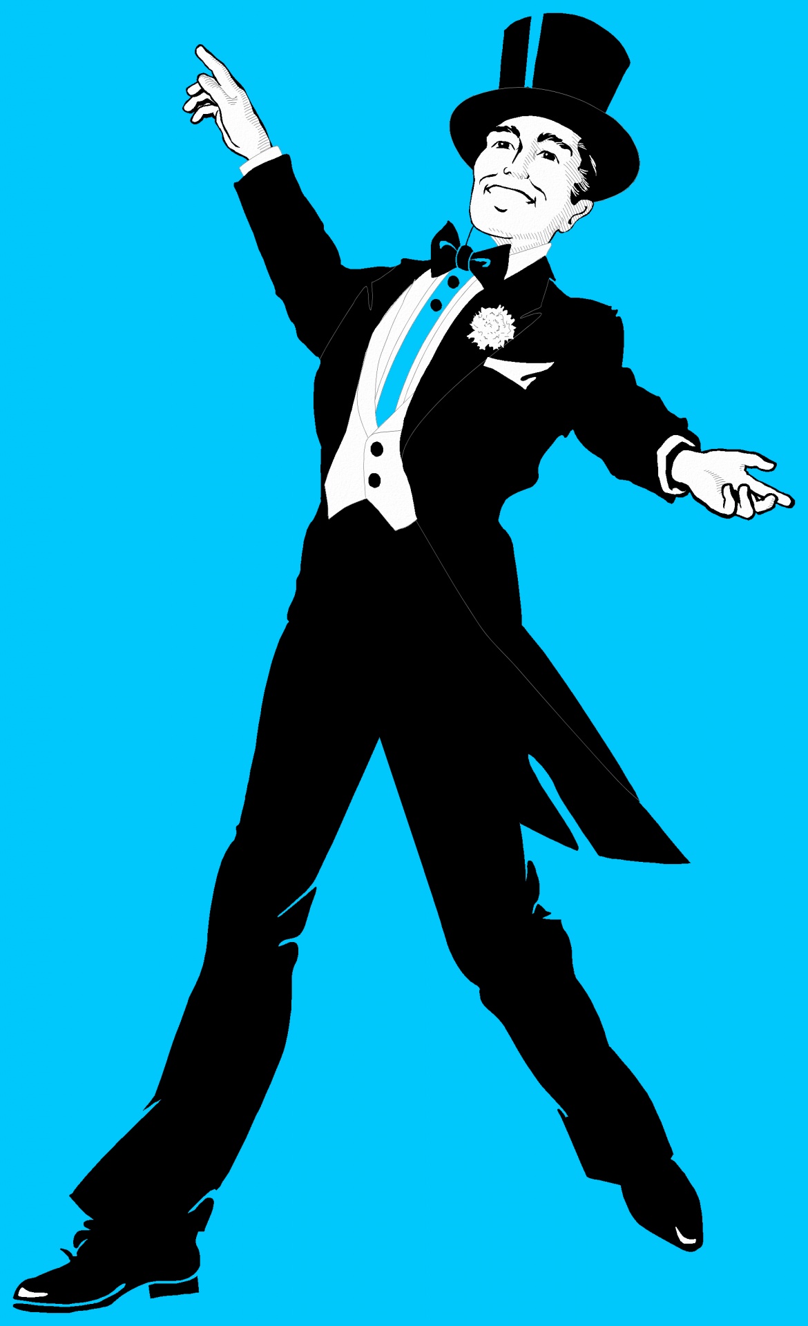 male dancer in top hat